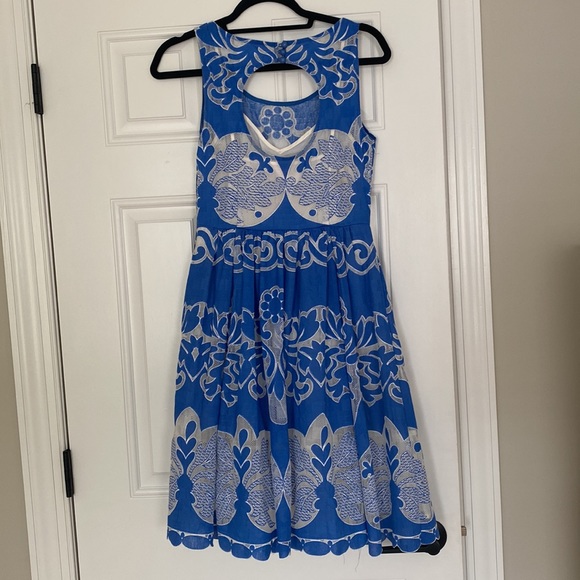 Anthropologie Blue and White Plenty by Tracy Reese Dress - Picture 3 of 9